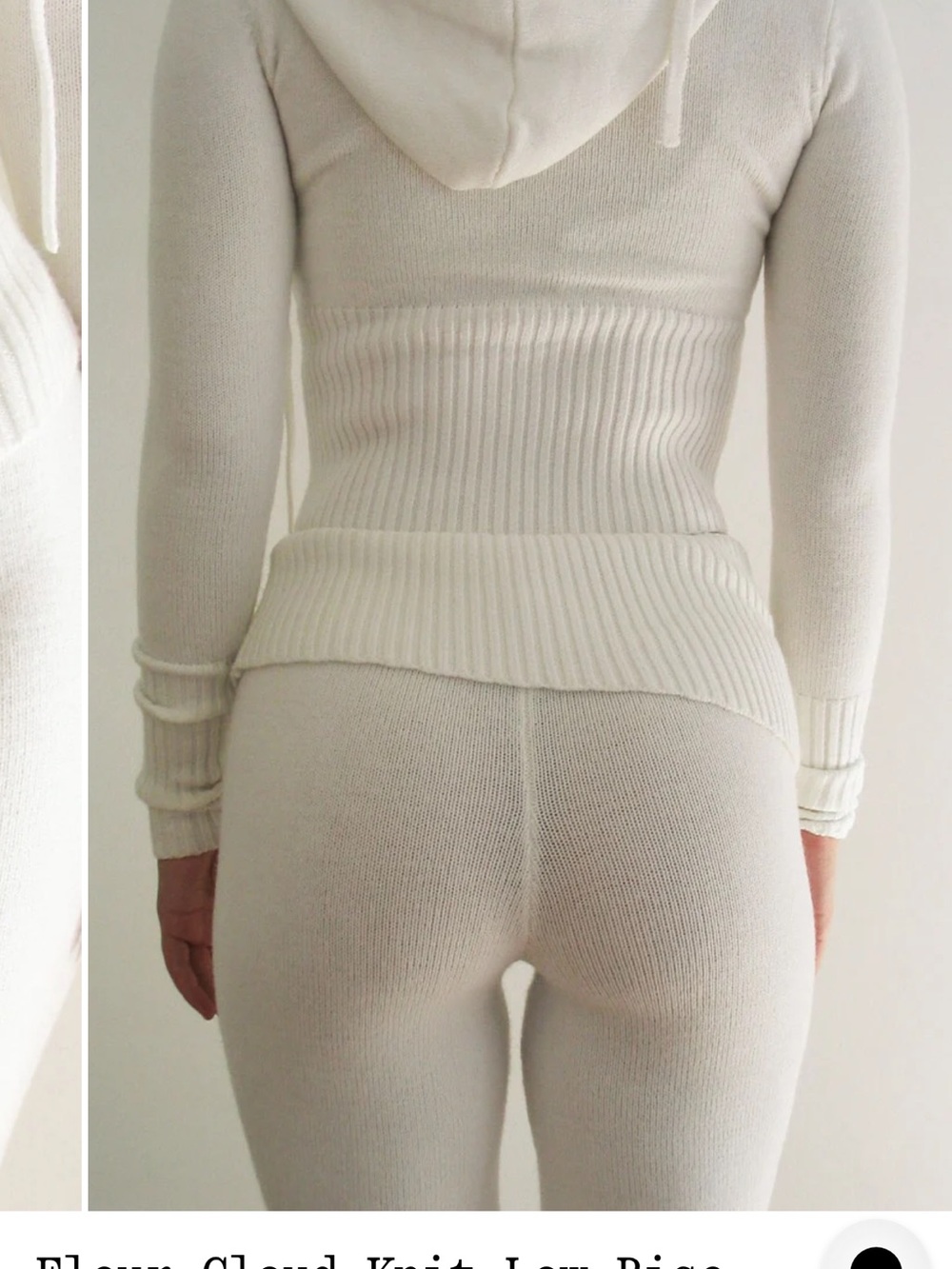 Frankie's Bikinis Snow White fleur cloud knit Low-Rise Pants large nwt - Picture 5 of 10